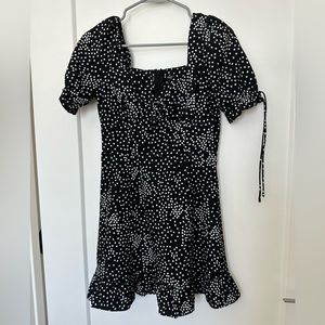 Acting All Spotty Square Neck Mini Dress in size Small
